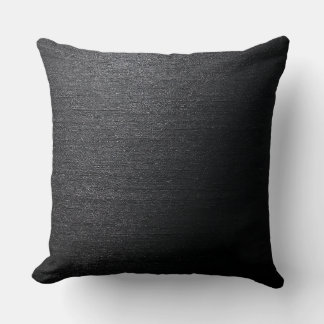 Coussin Texture de soie dupioni brute de couleur noir prof