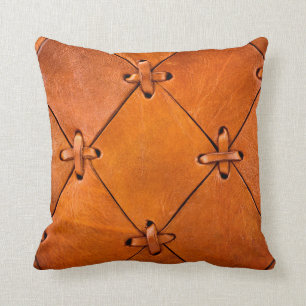 Coussin Texture en cuir.