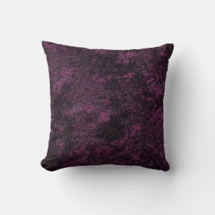 Coussin Texture en cuir bordeaux