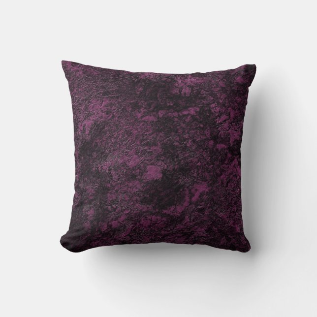 Coussin Texture en cuir bordeaux (Recto)