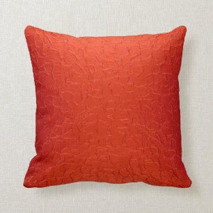 Coussin Texture en métal rouge orange