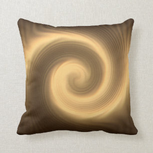 Coussin Texture en spirale d'or