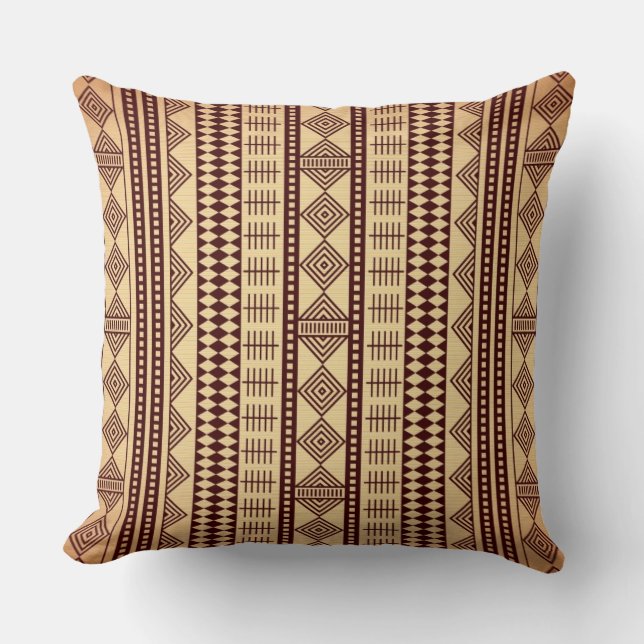 Coussin Texture ethnique Brown (Recto)