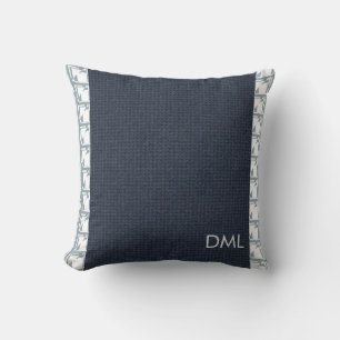 Coussin Texture géométrique Motif de tons Bleus chauds