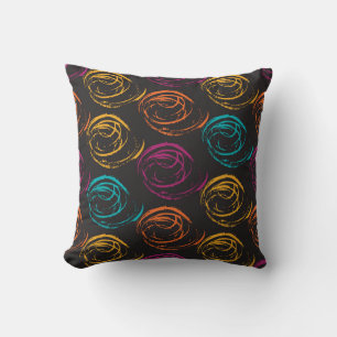 Coussin Texture grange peinte à la main. Élément géométriq