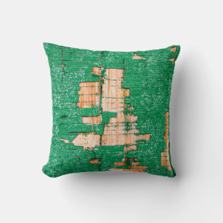 Coussin Texture of old wooden fence with shabby paint. Gre