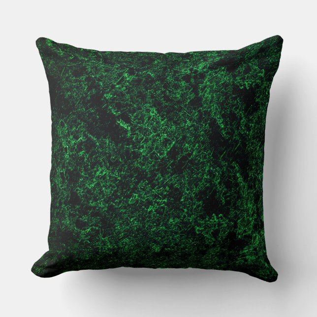 Coussin Texture vert foncé, éponge détruite ou corrodée (Recto)