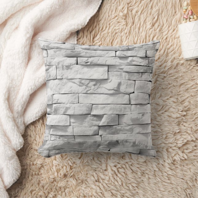 Coussin Textures de pierre blanche Design Series 3 (Couverture)