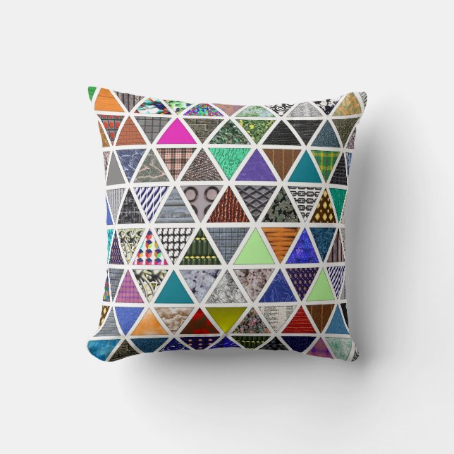 Coussin Textures triangulaires 02 (Recto)