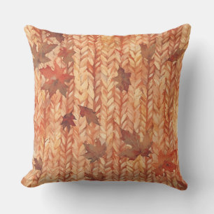 Coussin Thanksgiving, Feuilles d'automne avec Crochet Styl