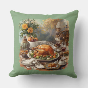 Coussin Thanksgiving, Plats Traditionnels, Collecte Famili