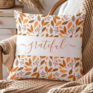 Coussin Thanksgiving Throw Pillow Grateful Home Decor