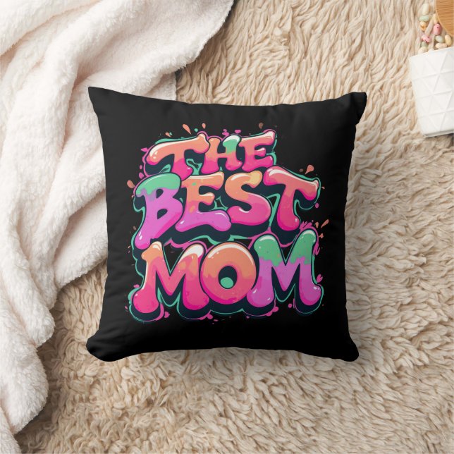 Coussin The best mom style graffiti (Couverture)