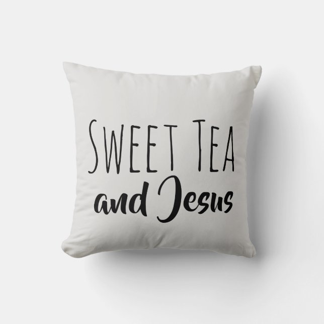 Coussin Thé doux et Jésus (Recto)
