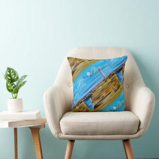 Coussin The Lighthouse on the Beach Painting by Alfred Fox