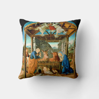 Coussin The Nativity, famous painting by Sandro Botticelli