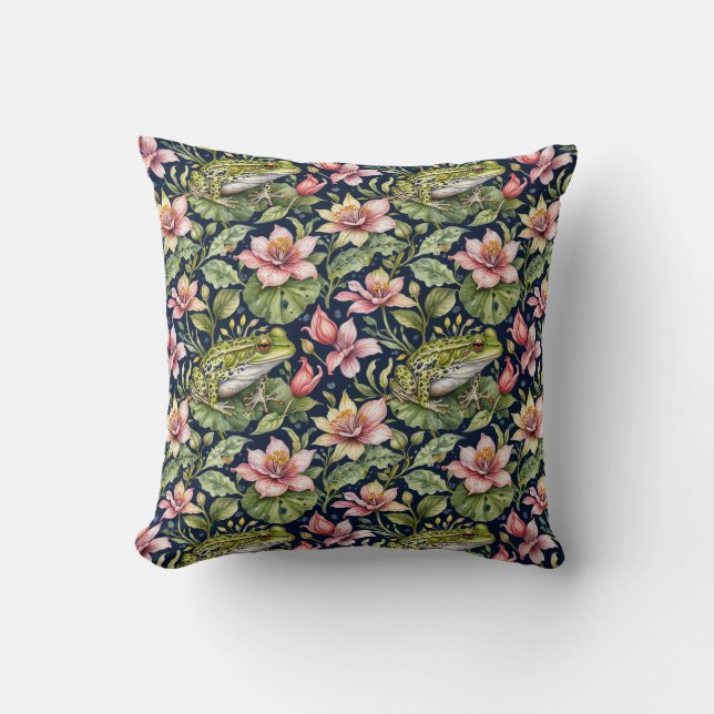 Coussin 🌸 The star of the show is a green frog (Recto)