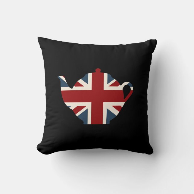 Coussin Théière de classique d'Union Jack (Recto)