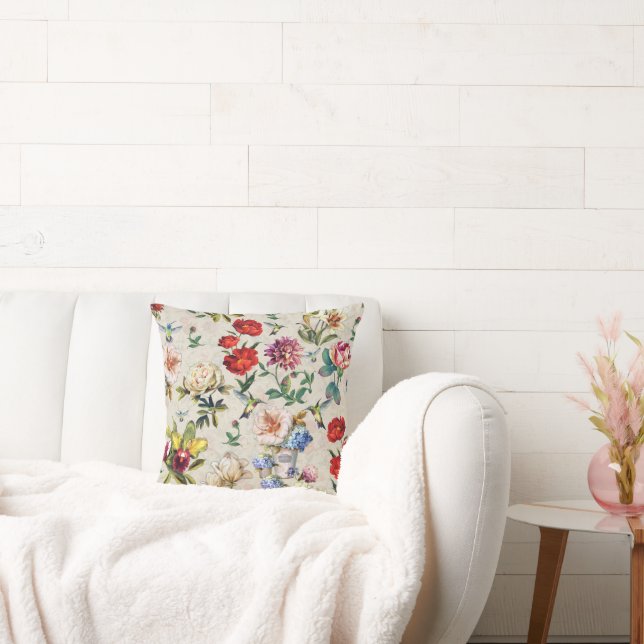 Coussin Thème de création de l'aquarelle florale de l'ère  (Canapé)