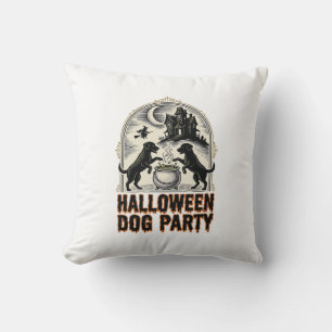 Coussin Thème de fête pour chien Halloween Chaudron de sor