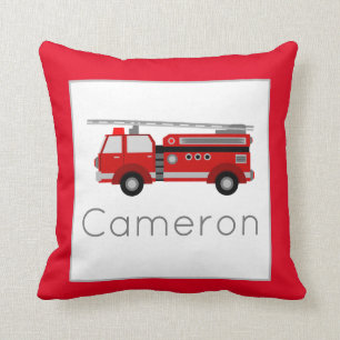 Coussin Thème de véhicule de camion de pompiers Nurserie B