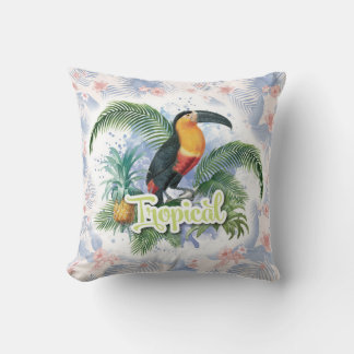 Coussin Thème du perroquet tropical