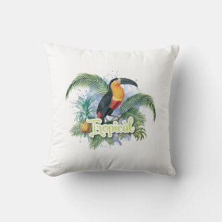 Coussin Thème du perroquet tropical