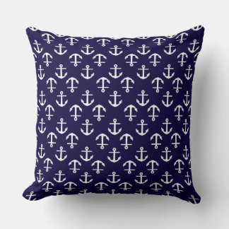 Coussin Thème nautique Ancre Motif Marine Bleu