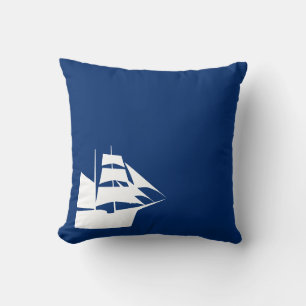 Coussin Thème nautique Bleu voilier
