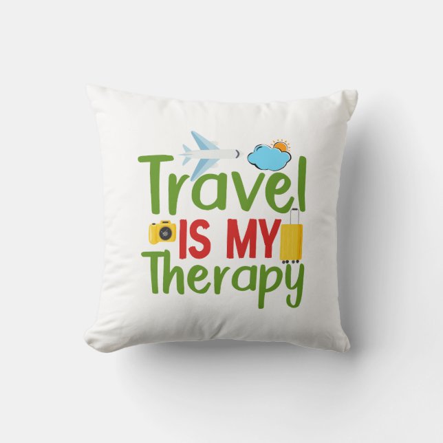 Coussin Thérapie de voyage et inspiration, Aventure à vie (Recto)
