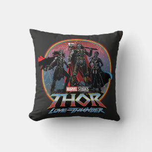 Coussin Thor: Love and Thunder Vintage Group Graphic