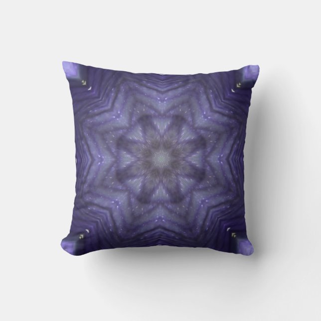 Coussin Throw Cushion Purple Pattern Design (Recto)