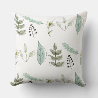 Coussin Throw Cushion - Summer Leaves Design 2