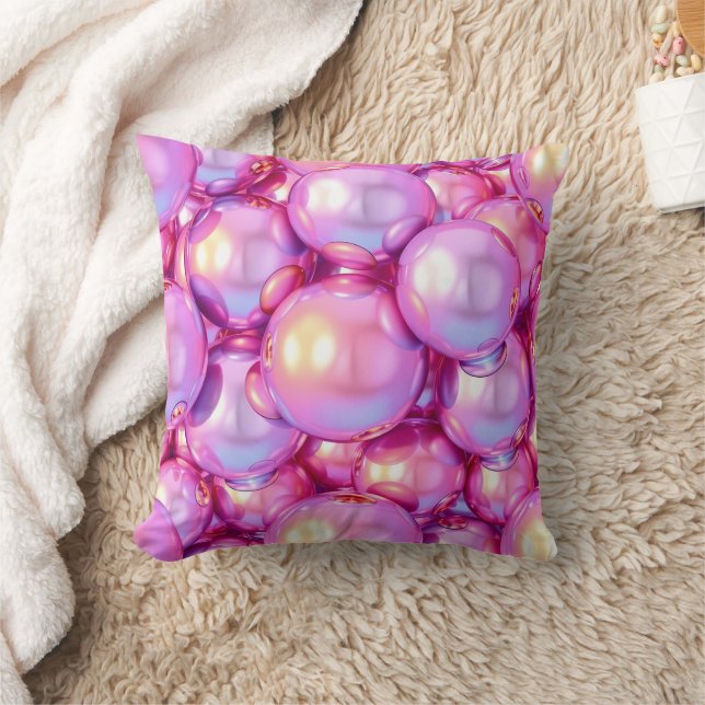 Coussin Throw Pillow Cyber-Bubble Y2K (Couverture)