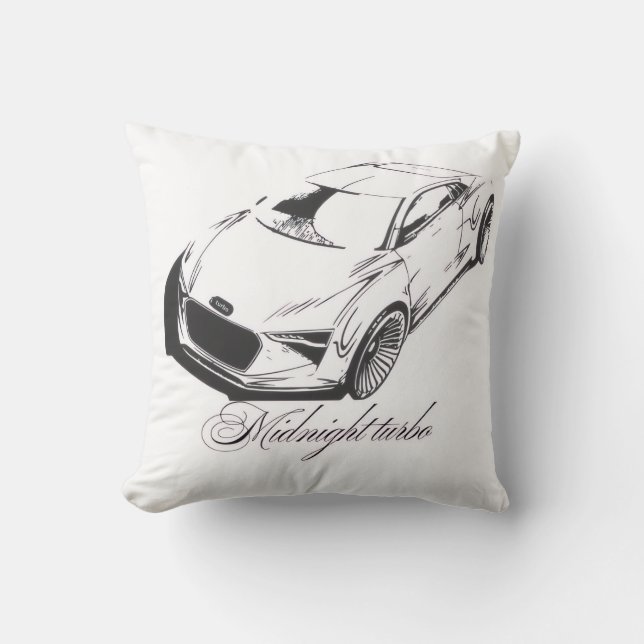 Coussin Throw Pillow Racing Car Phone Case | Transparent  (Recto)