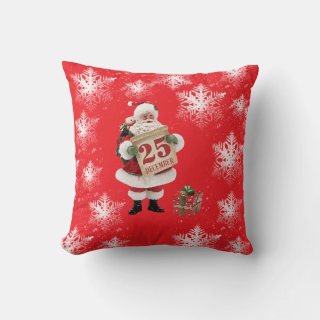 Coussin Throw Pillow Santa Claus  (Recto)