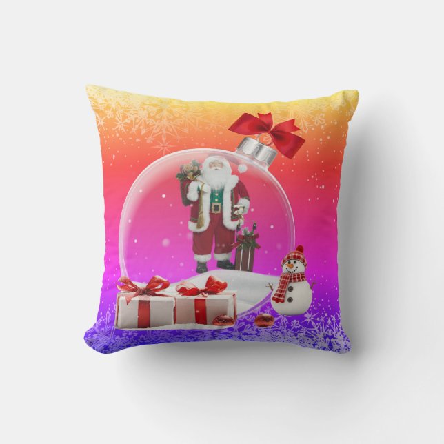 Coussin Throw Pillow Santa Claus  (Recto)