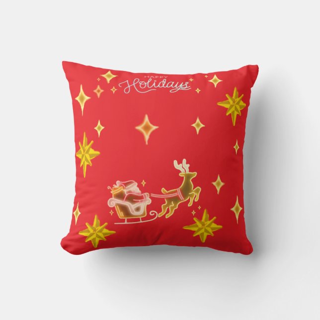 Coussin Throw Pillow Santa Clause  (Recto)