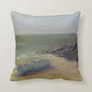Coussin Tide's Rolling In - Bateau sur le rivage