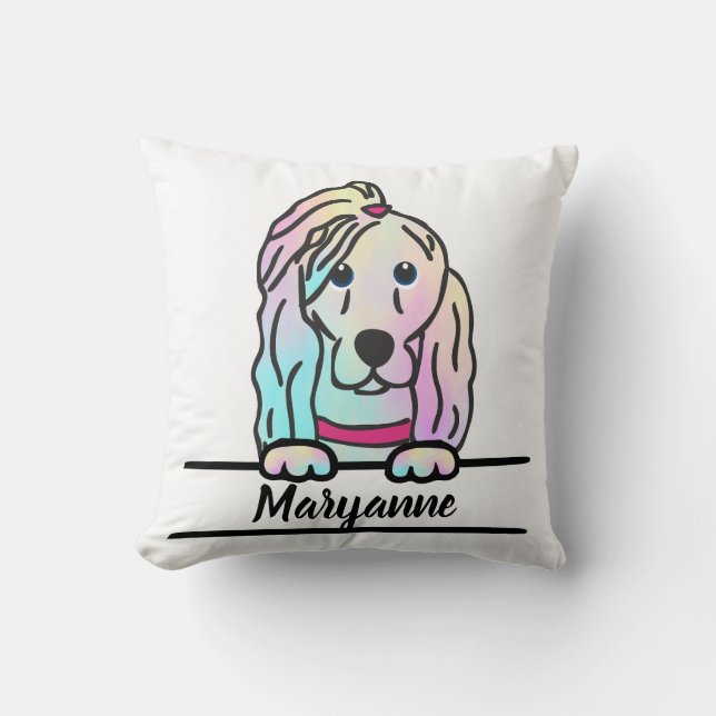 Coussin Tie Dye Chien (Recto)