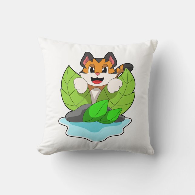 Coussin Tigre à la chasse (Recto)