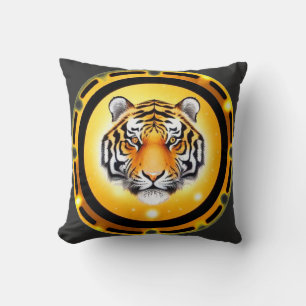 Coussin Tigre Abstrait Gras