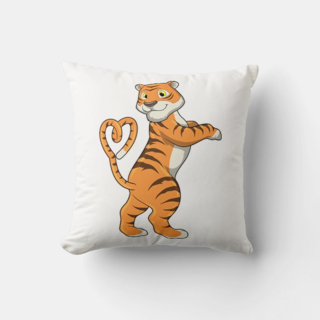Coussin Tigre avec coeur (Recto)