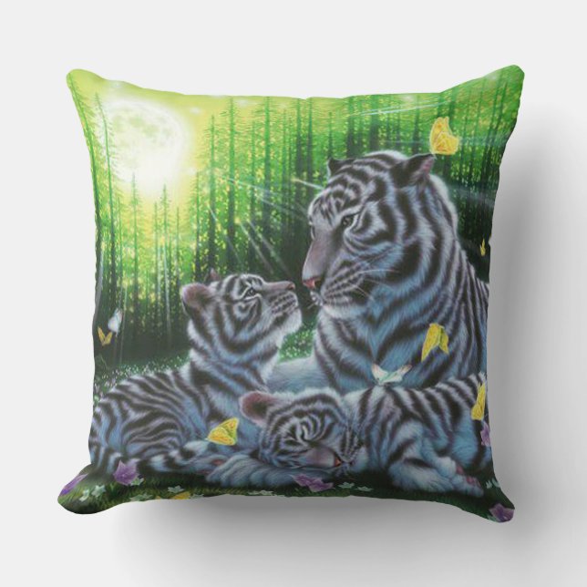 Coussin Tigre blanc (Recto)