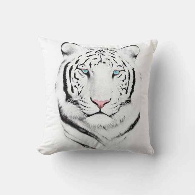 Coussin Tigre blanc sibérien (Recto)