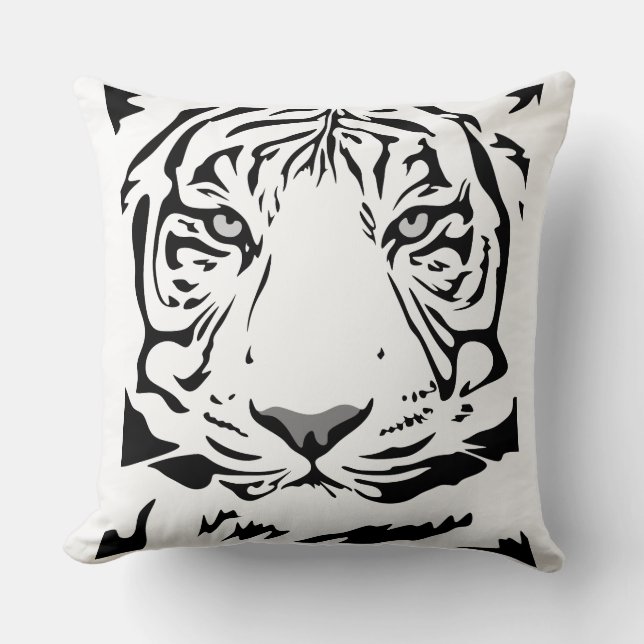 COUSSIN TIGRE BLANC TIGRE JETER DES COULISSES (Recto)