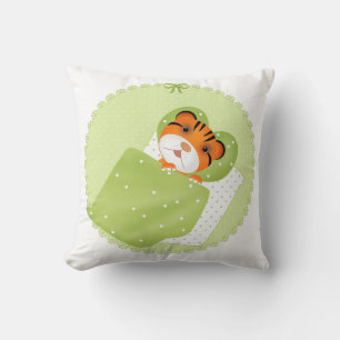 Coussin Tigre dans l'illustration de lit enfants imprimé e