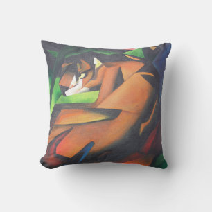 Coussin Tigre En Style Art Géométrique Franz Marc