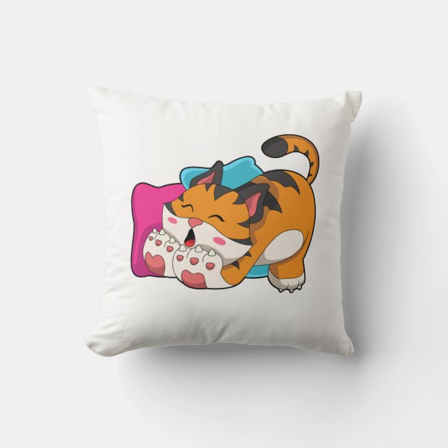 Coussin Tigre fatigué (Recto)