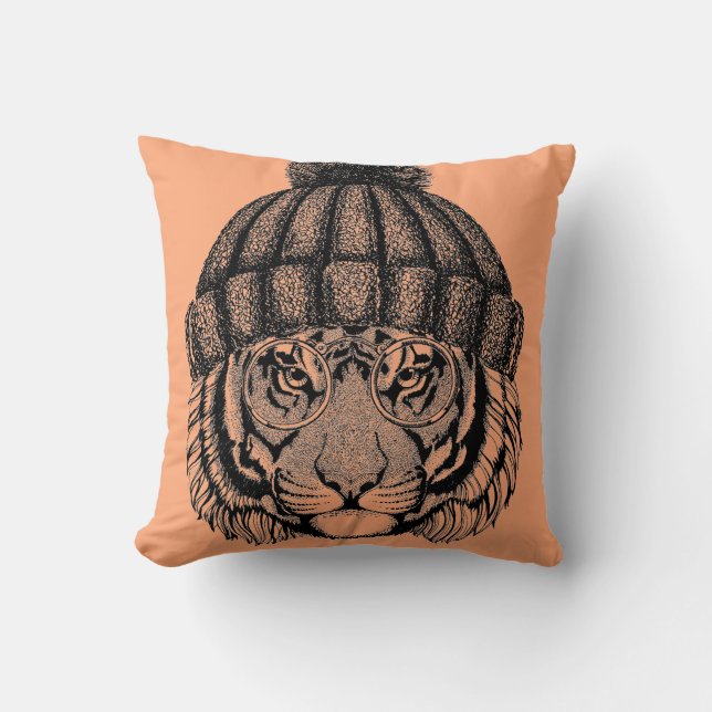 Coussin Tigre prêt de mode d'hiver (Recto)